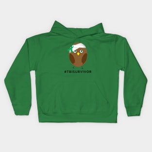 Owl TBI  Survivor Shirt Kids Hoodie